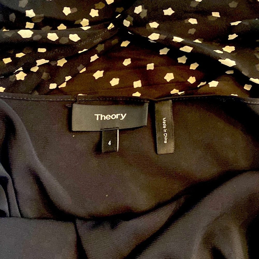 Theory Marah Star Print Silk Blend Flare Dress